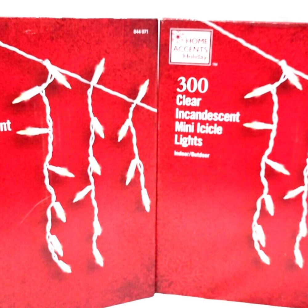 2 X 300-Light Clear Incandescent "Stay Lit even if A Bulb Burns Out" Mini